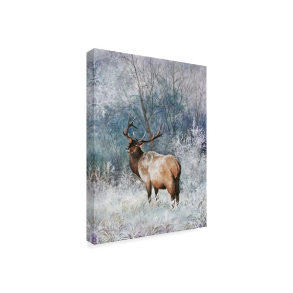 Carol J Rupp 'Frosty Morning Elk' Canvas Art,18x24